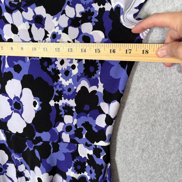 Michael Kors Dress Medium Thin Flowy Stretch Slinky Liquid Career Knit Retro Mod - Picture 6 of 12